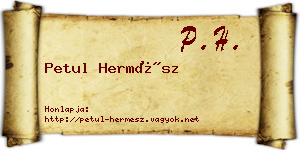 Petul Hermész névjegykártya